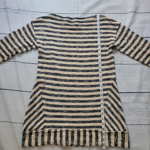 Soft Surroundings Size EST M Marina Stripe Pullover Sweater coastal chic beachy - Picture 5 of 9